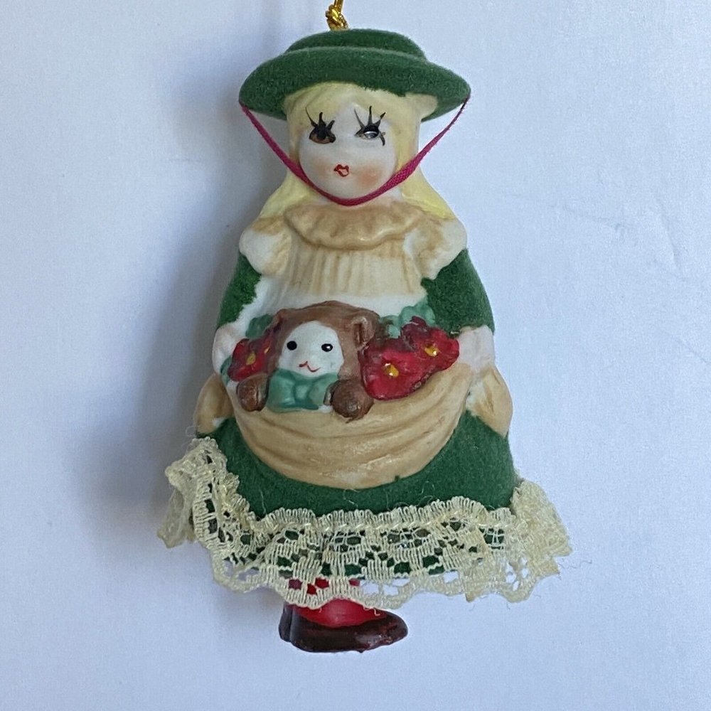 Lil Chimers Heirloom Doll Porcelain Bell Jasco Hanging Tree Ornament 2 3/4" NIB